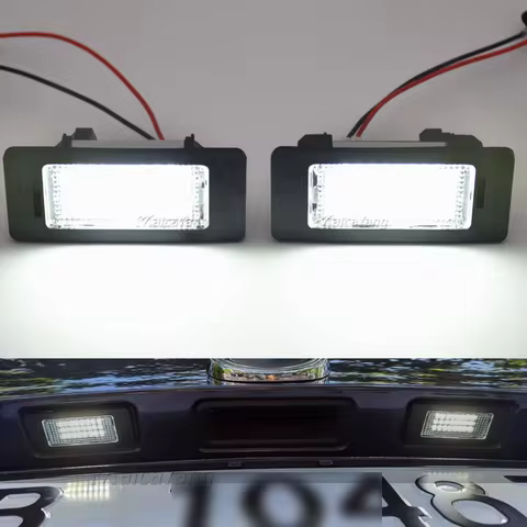 2Pcs Canbus Led Number Plate Light Lamp White for BMW E39 E60 M5 X5 E70 X6 E71 E72 E90 E92 E93 M3 E9