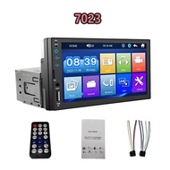 2 Din 7นิ้ว 7023 วิทยุติดรถยนต์ หน้าจอสัมผัสแบบ HD เครื่องเสียงรถยนต์ Bluetooth FM MP5 เครื่องเล่นม
