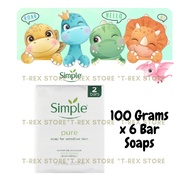 [Wholesale] SIMPLE Kind to Skin Pure Soap Bar For Sensitive Skin - 6 Bar Soaps Per Order