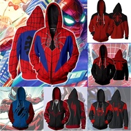 Men Hoodie plus size S-5XL anime Spider-Man 3D Printing Autumn Winter Fashion Anime Hoodies Long Sleeve Zipper hoodie