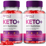 Fyvus (2 Pack) Ripped Results Keto ACV Gummies, Ripped Results Keto+ ACV Gummies Advanced Apple Cide