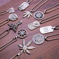 Hip Hipster with Chain Hip Hop Cross Necklace Male hiphop Hexagram Pendant Pendant Sweater Chain Fem