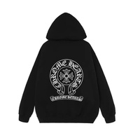 Simple Chromium Hearts Men's and Women's Hoodie Loose Thick Cotton Mac Clothings VN