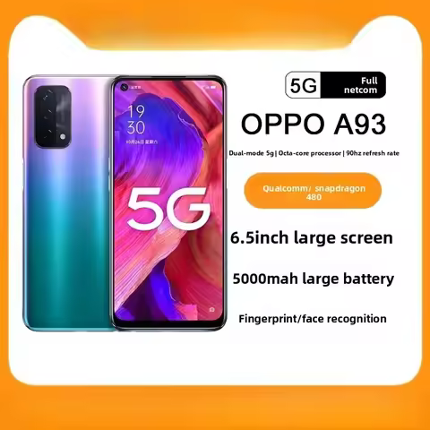 OPPO A93 5G Smartphone 8GB+256GB Snapdragon 480 5000mAh Battery 90Hz Display 48MP Triple Camera Side