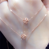Russia 585 Purple Gold Exquisite Show Balloon Ball Clavicle Chain 14k Rose Gold Russia 585 Purple Go