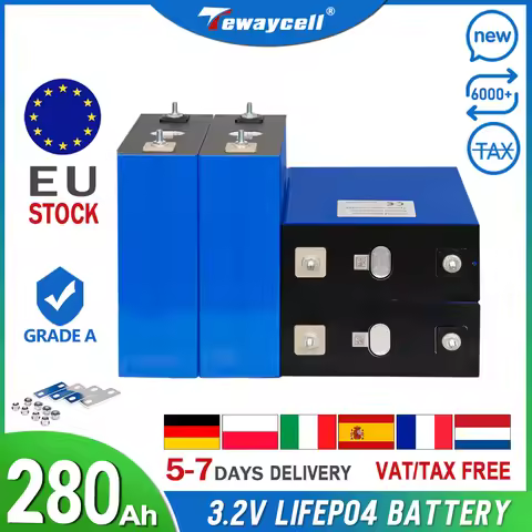 Tewaycell EU Stock 280Ah 314Ah lifepo4 Battery 12V Grade A Rechargeable Pack 3.2V Lithium Iron Phosp