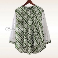 blouse wanita batik parang kombinasi