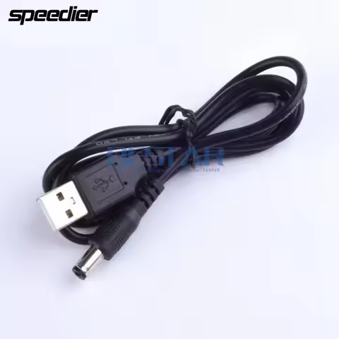 Black DC Power Plug Adapter USB Convert To DC 5.5*2.1 / 5.5*2.1mm 5.5mm x 2.1mm 5.5mm/2.1mm Jack cha