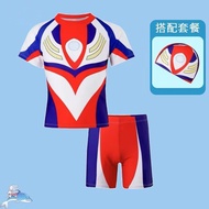 2-15 Years Old Children Swimsuit Boy Split Ultraman Boy Swimsuit Suit