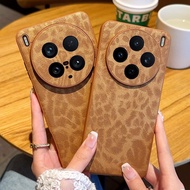 Luxury Brown Leopard Print Leather Phone Case For Vivo X200 Ultra X200S X200 Pro Mini X200Pro X200 X