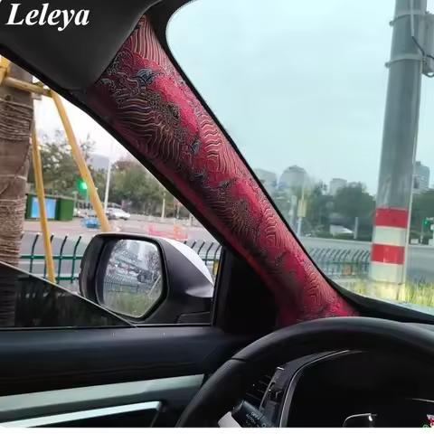 Car Interior Self-adhesive Cloth Adhesive Embroidery Sticker Interior Modification ABC Column for Fu