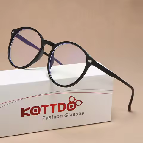 Fashion Transparent Round Eyeglasses Plastic Women Spectacle Myopia Glasses Nerd Men Optical Glasses