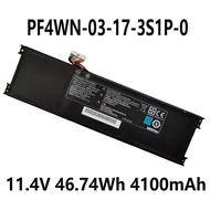 PF4WN-03-17-3S1P-0 PF4WN-00-13-3S1P-0 11.4V 4100mAh 46.74Wh Laptop Battery For HASEE KINGBOOK U43E1 