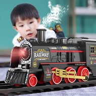 [SG] Train Set For Kids Electric Classic Train Model Smoke Train Set Train Toys For Kids