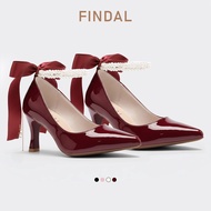 FINDAL Heels 7cm PointedWanita Pearl RibbonTALI KI-118A