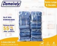 [25 Pack] 18'' x 24'' Extra Large Storage Bags, 5 Gallon Resealable Plastic Bags, BPA-Free, 3 Mil Th