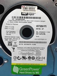 WD  WD7500AYPS 750G 3.5吋/7200RPM 良品