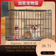 NEW Dog Crate Teddy Rabbit Cage Cat Cage Chicken Cage Household Dog Crate Small Dog Indoor Pet Folding Dog Cage VDGR