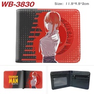 Chainsaw Man Wallets Cosplay Anime Makima Power Denji Pochita Cartoon Pu Wallet Short Coin Purse Car