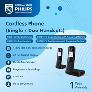 Philips Cordless Phone Handsfree Speaker Caller ID 50 Phonebook memory With/ Without Answering Machi