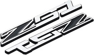 2Pcs Z51 Emblem Badge 3D Nameplate Letter Replacement For C5 C6 C7 Corvette (Chrome/Black)