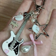2025 New Cute Cat Guitar Handmade Beaded Keychain Fashion Accessories for Women