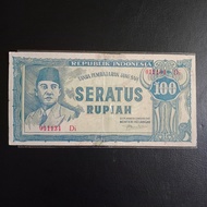 uang kuno ori keris 100 rupiah tahun 1947 repair