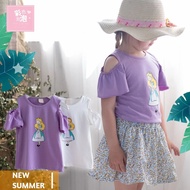 Children Clothing [Item No. F31159] Summer Apron Girl Off-The-Shoulder Cotton T~2 Colors