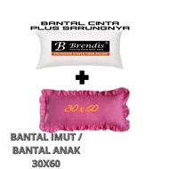 BRENDIS CUTE CHILDREN'S PILLOW + FLOWER MOTIF COVER 30X60