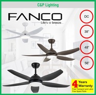 Fanco Galaxy 5 38" / 48" / 56" 5 Blades DC Ceiling Fan with Remote and Light