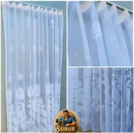 Vitrases Gorden L200xT200Tebal Dalaman/Gorden vitrases Motif Matahari/vitrase gorden putih polos