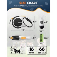 Retractable Dog Leash with LED Flashlight, Douexio Upgrade 3 in 1 Dog Leash Retractable for Small Me