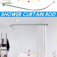 MOLIHA Curved Bath Pole, L Shape Wall Mounted Shower Curtain Pole Rail Rod, Heavy Duty Stainless ste