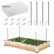 RC~ Garden Netting Vegetable Garden Netting Raised Garden Bed Netting Kit 4x8ft with 2.6ft Metal Sta