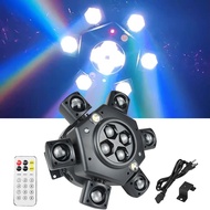 6 Arm Bee Eyes Beam Laser Light DMX RGBW LED Moving Head DJ Stage Lighting Remote Control Nightclub 