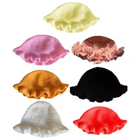 InsStyle Fishing Hat Simple Bucket Hat Lovely Travel Bucket Hat Outdoor Sun Hat