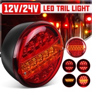 【SHOUSE】12V/24V LED Tail Rear Round Hambuger Light Indicator Lamp Truck Trailer Caravan