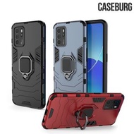 OPPO Reno6 Z 5G CPH2237 CASEBURG Hybrid R 磁貼指環扣 座枱支架 四邊全包手機殼 手機套 5526A