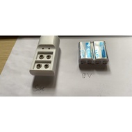 2 Pin Vuông 9v -Sạc lại - 900mAh + và Sạc Pin 6F22 [BẢO HÀNH 1 NĂM]