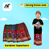 Sarung instan anak laki-laki karakter superhero/sarung anak//sarung sunat praktis/sarung anak kualit