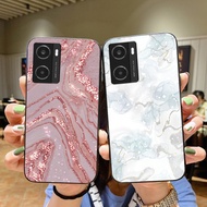 Oppo a77s / a57 2022 4g glass phone case with luxurious stone print