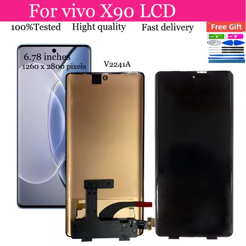 LCD Screen 6.78'' Original For ViVO X90 V2241A LCD Display Touch Digitizer Assembly Replacement Repa