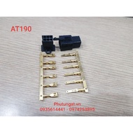 6-hole black plastic jack set 6p 2.8 - AT190 (1 pack of 10 sets)