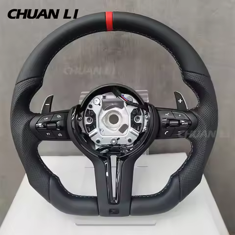 Black Steering Wheel For BMW X1 F48 X2 F39 X3 F25 X4 F26 X5 F15 X6 1 2 3 4 5 6 7 Series F30 F10 E90 