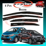 (4 PCS) Air Press Bezza New 2016 2019 Window Tingkap kereta Door Visor Mugen Small Mugen Tingkap Ker