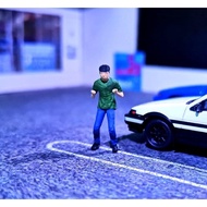 Miniature Figure Initial D Itsuki Takeuchi Diorama Diecast Unpainted