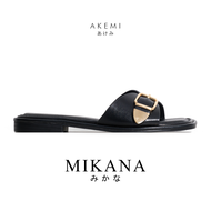 Mikana Sleek Slides Akemi Buckle Slippers for Woman flat shoes slide slipper sleepers tsinelas gift