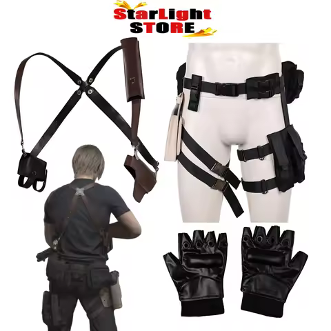 Biohazard Game Hazard Bio Re Leon S Kennedy Cosplay Disguise Belt Straps Bags Leather Harness Hallow