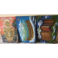 kaligrafi lilin, prada, timbul, model kapal 60x90 Murah