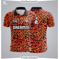 TATA IPL 2025 SRH Sunrisers Hyderabad POLO Jersey Cricket Shirt For Men's-FREE CUSTOM NAME NUMBER